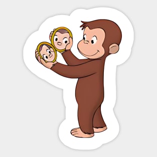 Curious George Looking good Sticker